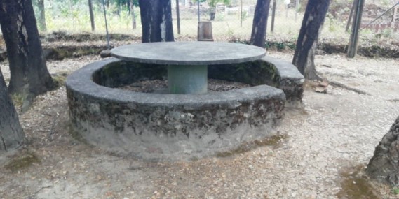 Uma mesa no parque